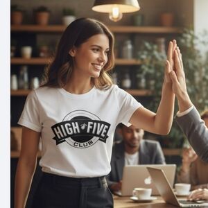 Gildan White Women's Top with Black Graphic